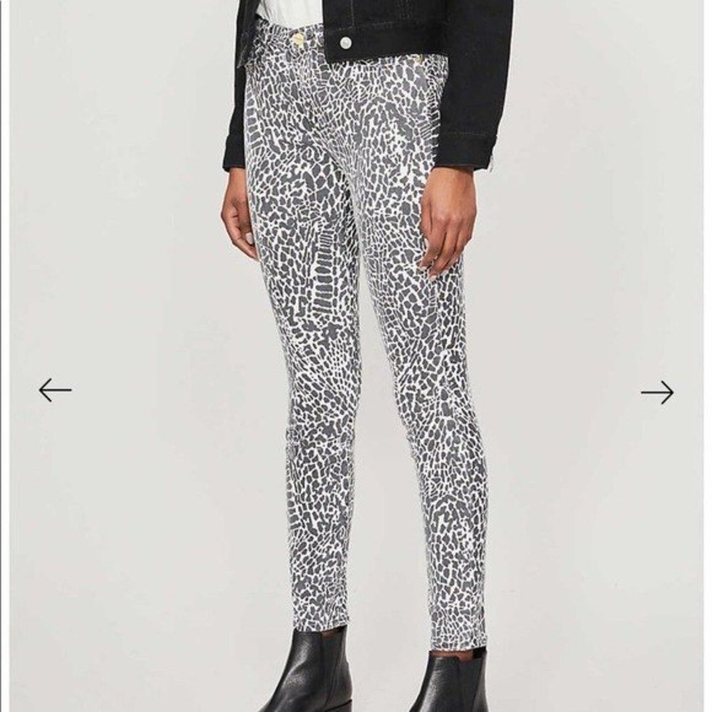 FRAME Le High Skinny Leopard-print Jeans Women Size 26